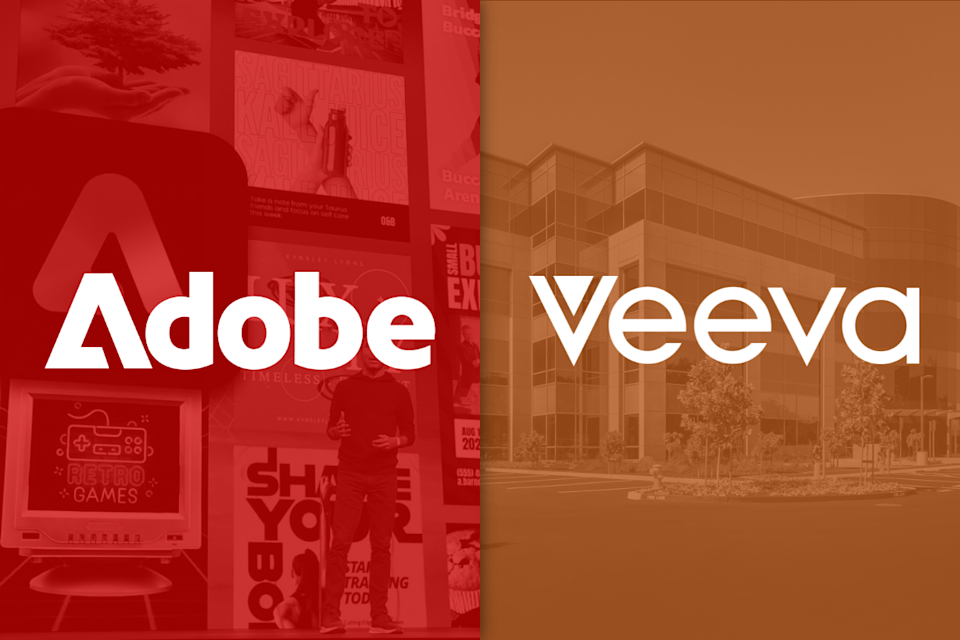 Veeva Systems and Adobe logos.