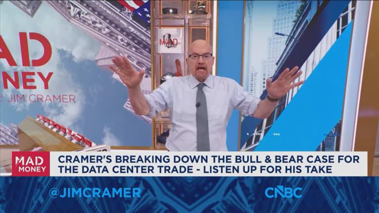 Jim Cramer talks the bull and bear cases for the data center trade
