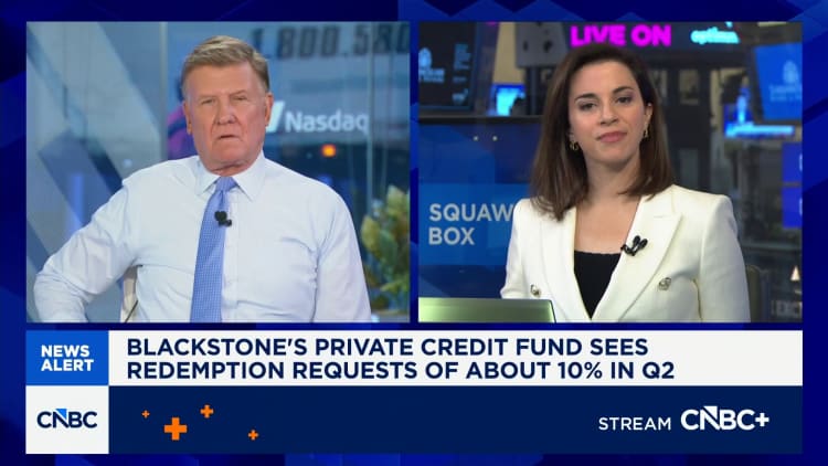 Blackstone's private credit fund sees redemption requests of about 10% in Q2
