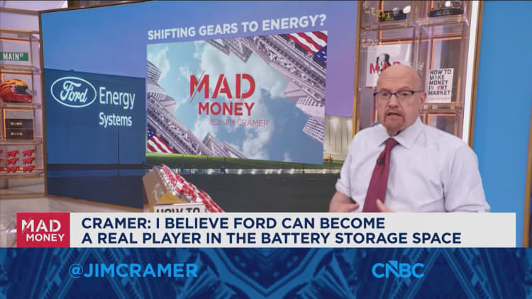 I believe Ford can become a real player in the battery storage space, says Jim Cramer
