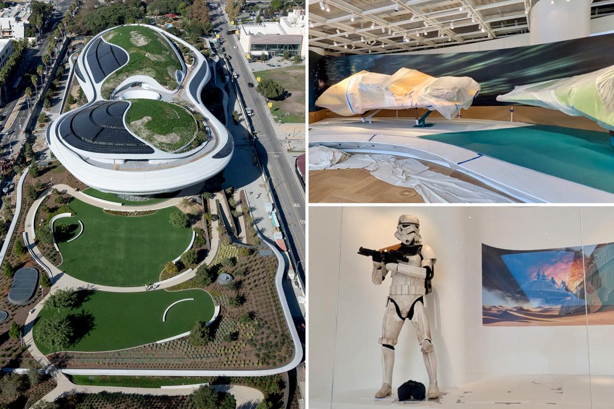 First look inside George Lucas' new LA museum as life-size Star Wars battleships go on display soon
