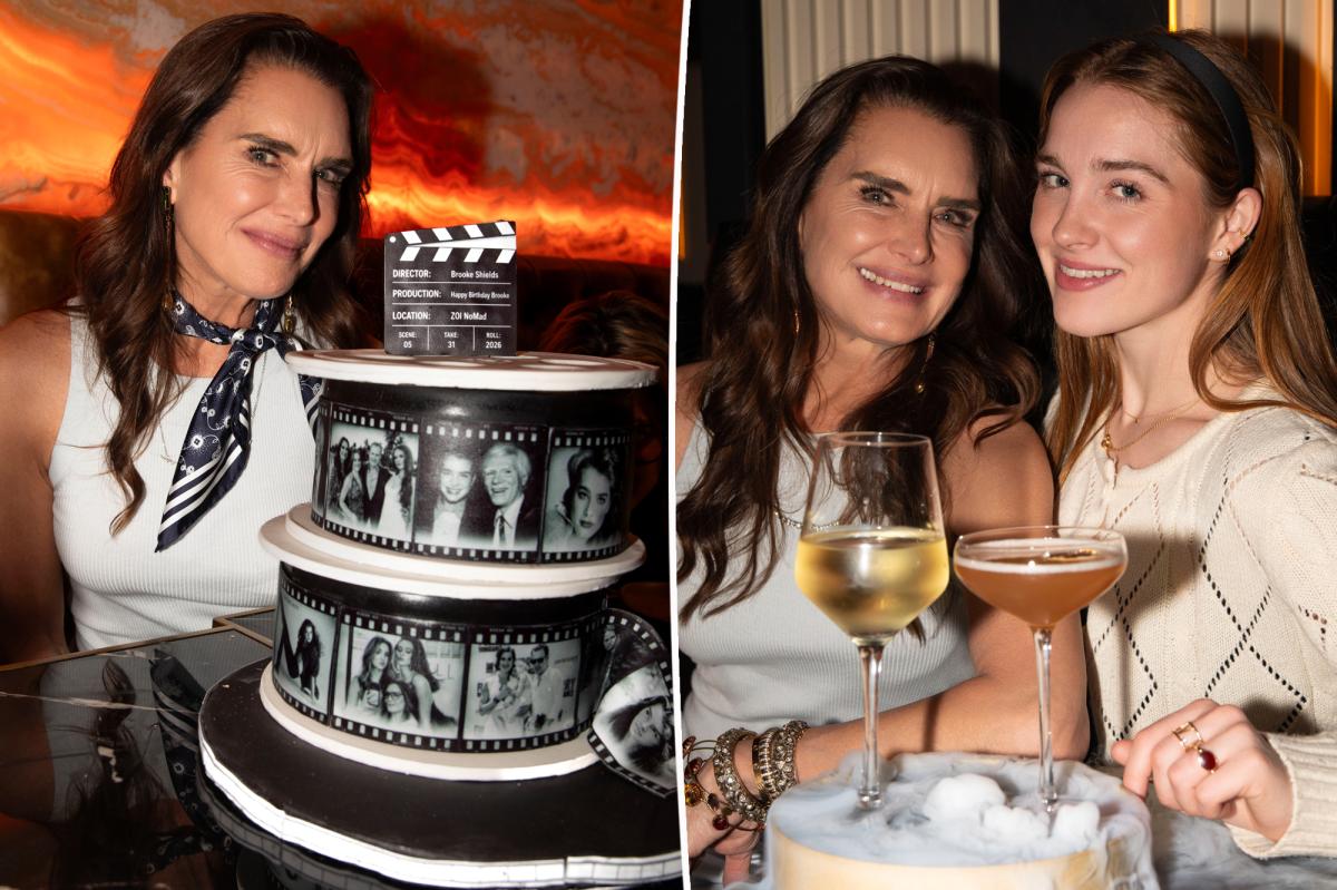Brooke Shields fetes her 61st birthday partying with her daughters at ZOI Nomad