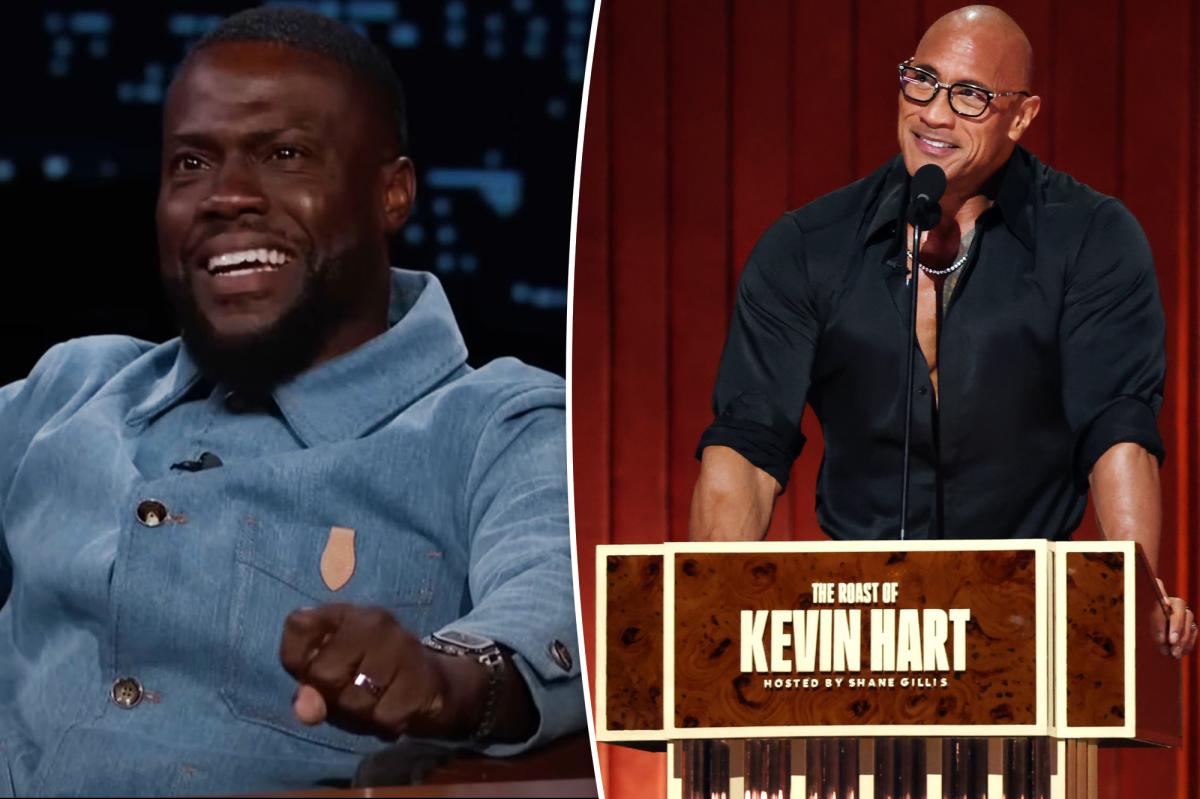 Kevin Hart admits Dwayne 'The Rock' Johnson's joke caught him 'off guard' during 'brutal' roast