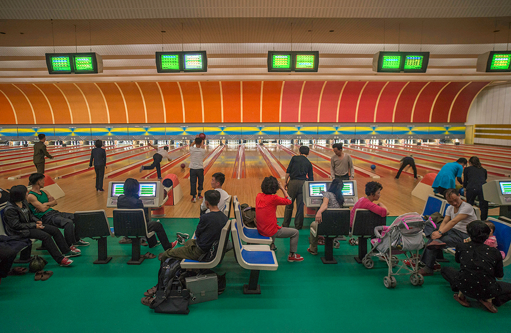 The Golden Lane bowling alley in Pyongyang, North Korea (DPRK).