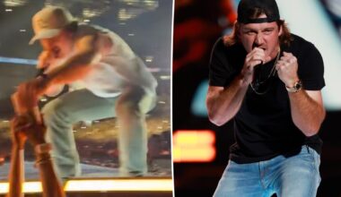 Morgan Wallen caught on video ripping phone out of security guard's hand, flinging it across stage