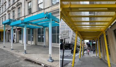 City shows off models of proposed sidewalk sheds
