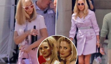 Lisa Kudrow and Mira Sorvino spotted filming 'Romy and Michele' sequel