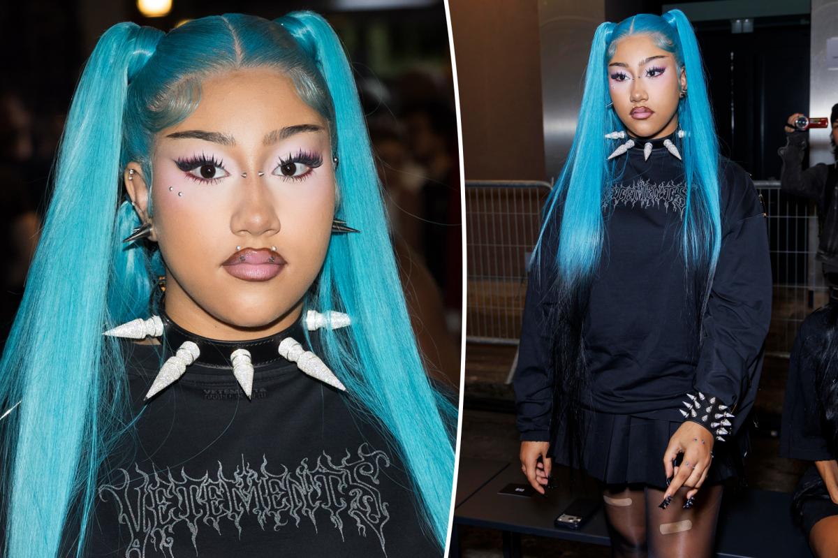North West shows off new lip piercings at Paris Fashion Week