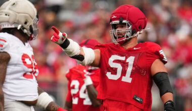 Luke Montgomery in Ohio State’s 2026 spring game