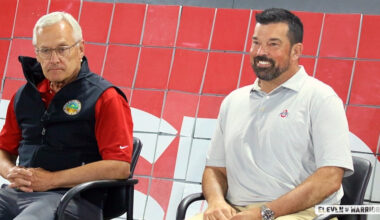 Jim Tressel and Ryan Day