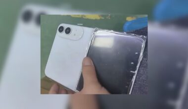 Dummy model shows how the iPhone Ultra may look in white