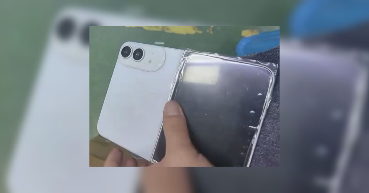 Dummy model shows how the iPhone Ultra may look in white