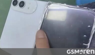 Photo of the iPhone Fold (in white/silver) shared by Ice Universe