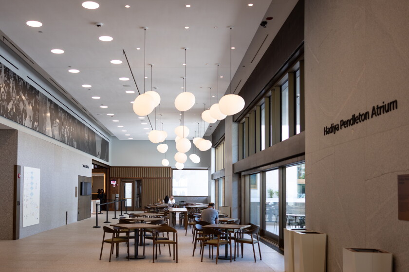 The Hadiya Pendleton Atrium in the Forum building.