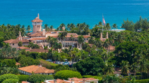 An aerial view of President Donald Trump's Mar-a-Lago club in Palm Beach, Fla., on Aug. 31, 2022. (AP Photo/Steve Helber, File)