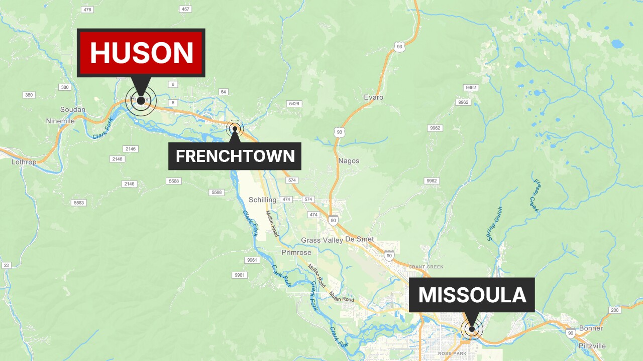 Huson, Montana map