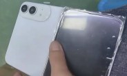 Photo of the iPhone Fold (in white/silver) shared by Ice Universe