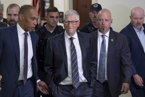 Bill Gates, co-founder of Microsoft, arrives on Capitol Hill for a closed-door interview with the House Oversight Committee investigating convicted sex offender Jeffrey Epstein, in Washington, Wednesday, June 10, 2026. (AP Photo/J. Scott Applewhite)