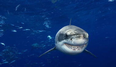Divers capture first-ever video images of a great white shark in the Mediterranean as Jaws takes a trip to...