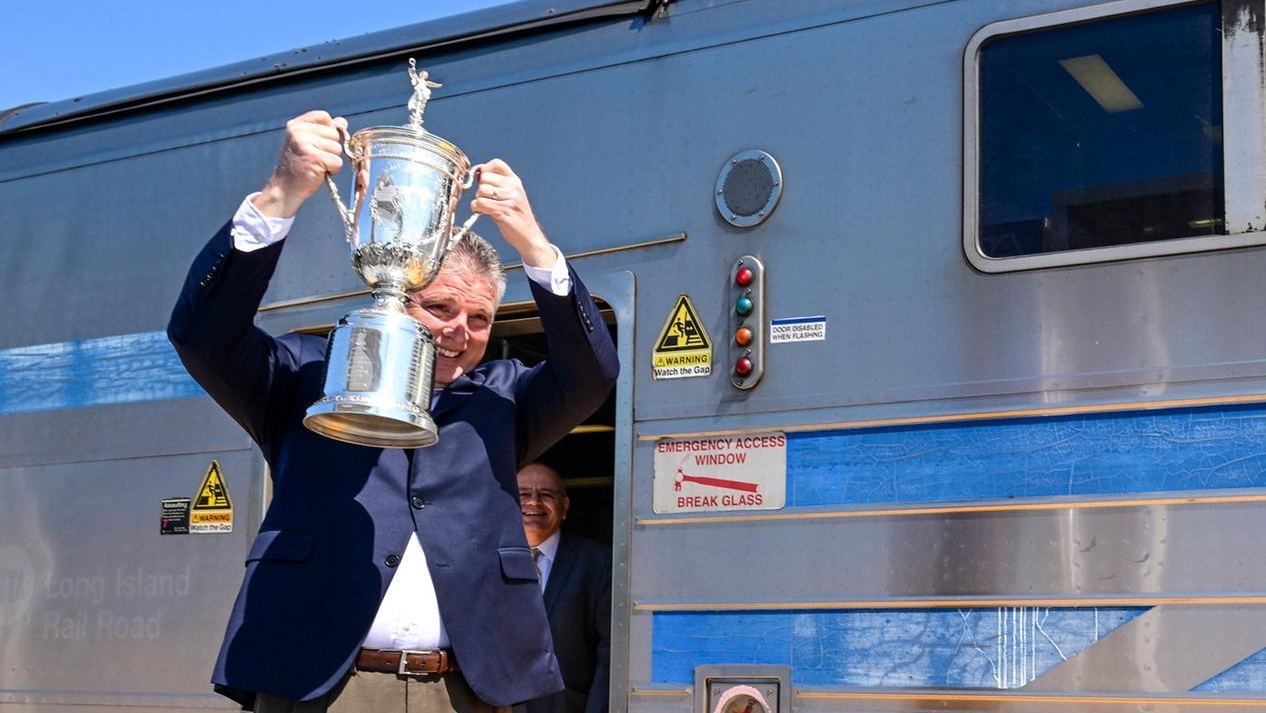 U.S. Open trophy delivered to Shinnecock Hills as officials urge fans to take LIRR to tournament