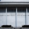 The facade of the John F. Kennedy Center for the Performing Arts is seen June 6, 2026, in Washington.