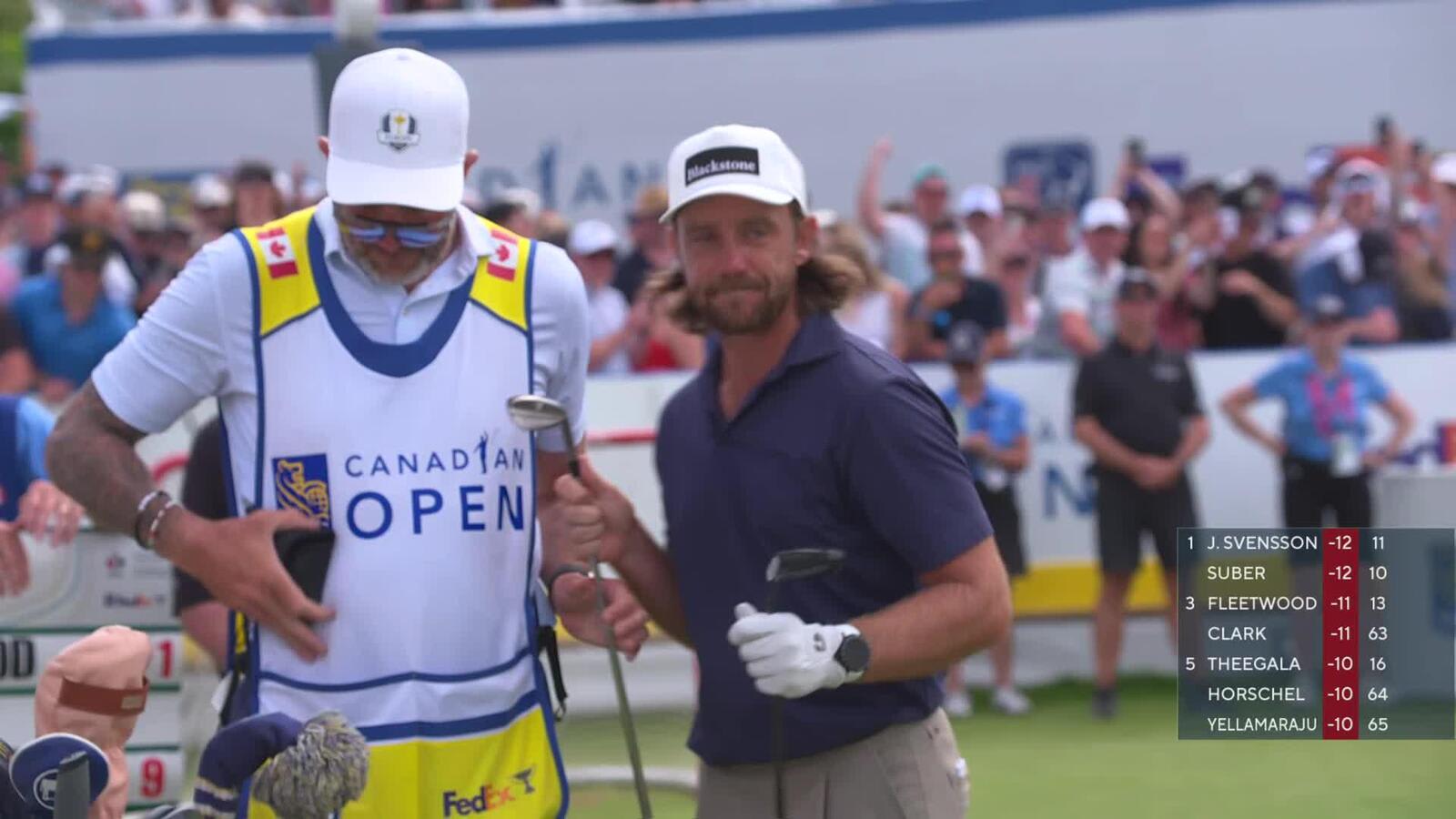 Tommy Fleetwood hits tee shot to 5 feet, sets up birdie on No. 14 at RBC Canadian