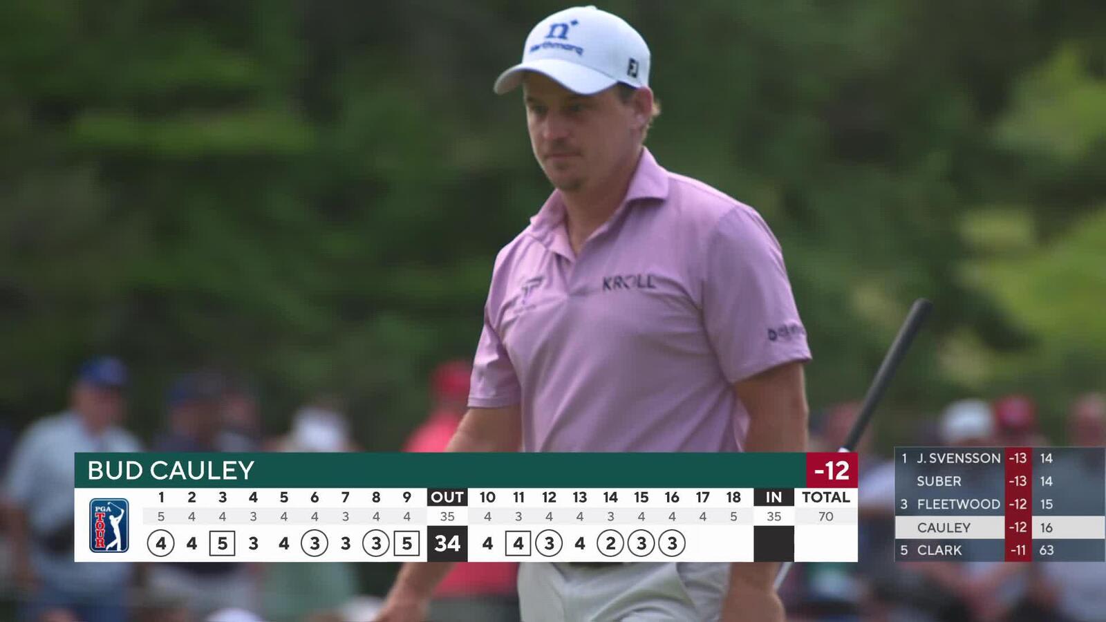 Bud Cauley sinks 13-foot putt for birdie on No. 16 at RBC Canadian