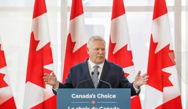 A more conciliatory Ford says 'I love the U.S.' as trade talks loom