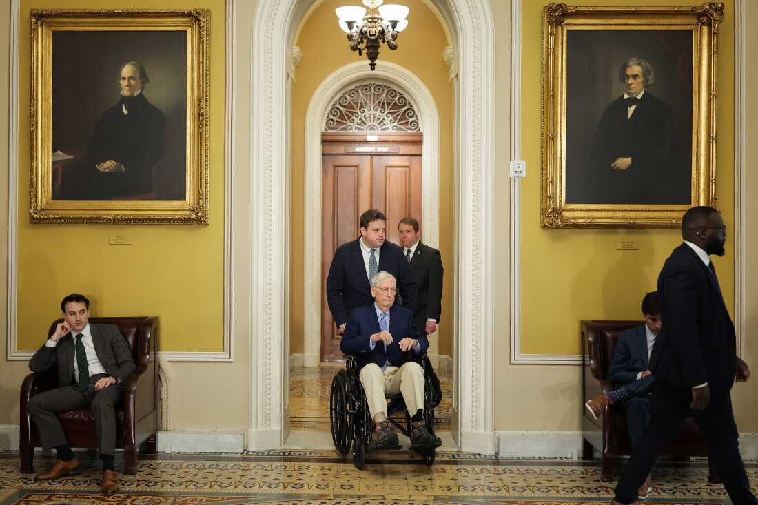 Sen. Mitch McConnell has been using a wheelchair in the U.S. Capitol in recent months.