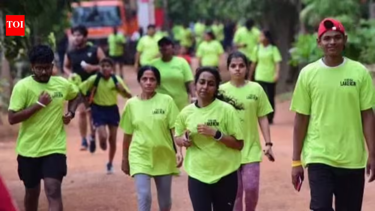 10km lake run in Bengaluru draws crowds, promotes fitness & eco awareness | Bengaluru News