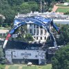 The structure, known as "The Claw," for the upcoming UFC fight that US President Donald Trump will host as part of the 250th anniversary of the United States is seen on the South Lawn of the White House in Washington, DC, on June 12, 2026.