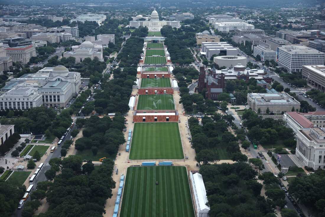 Preparations underway for the Great American State Fair, as seen on Washington, D.C.'s National Mall last week.