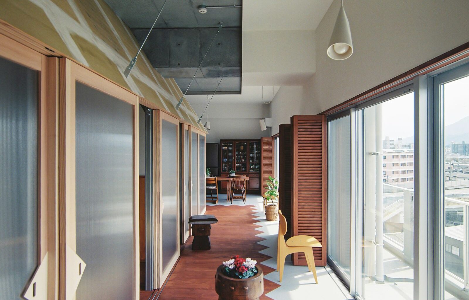 They Put a Mini House Inside This Sixth-Floor Apartment in Japan