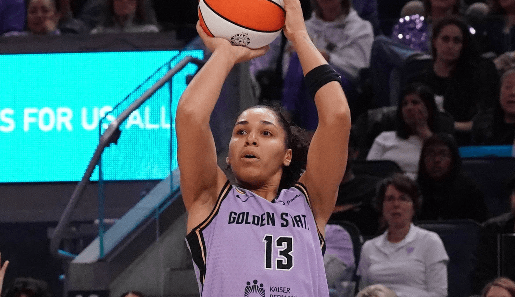 Janelle Salaun of the Golden State Valkyries WNBA