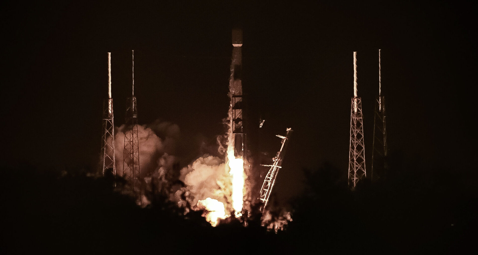 A SpaceX Falcon 9 rocket lifts off with three Midland-made AST SpaceMobile BlueBird satellites on board. The three were successfully placed into low Earth orbit.