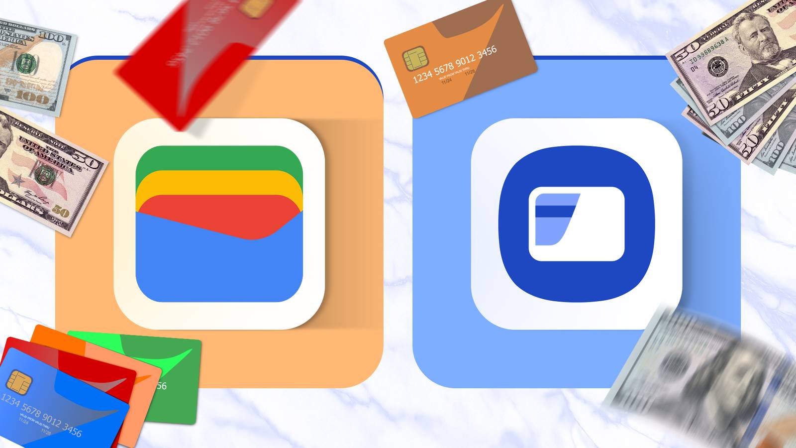Google Wallet and Samsung Wallet work better together—put both on your Galaxy phone