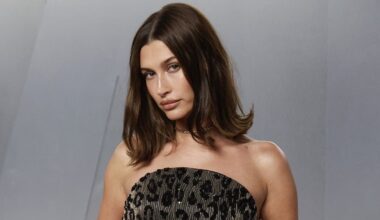 Hailey Bieber strips down for Kim Kardashian's SKIMS cotton campaign