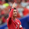 Cristiano Ronaldo of Portugal celebrates scoring his team's first goal during the World Cup match against Uzbekistan in Houston, Texas on Tuesday.