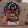 Mural by Jessica Clark on the wall of Santa Fe Indian School.