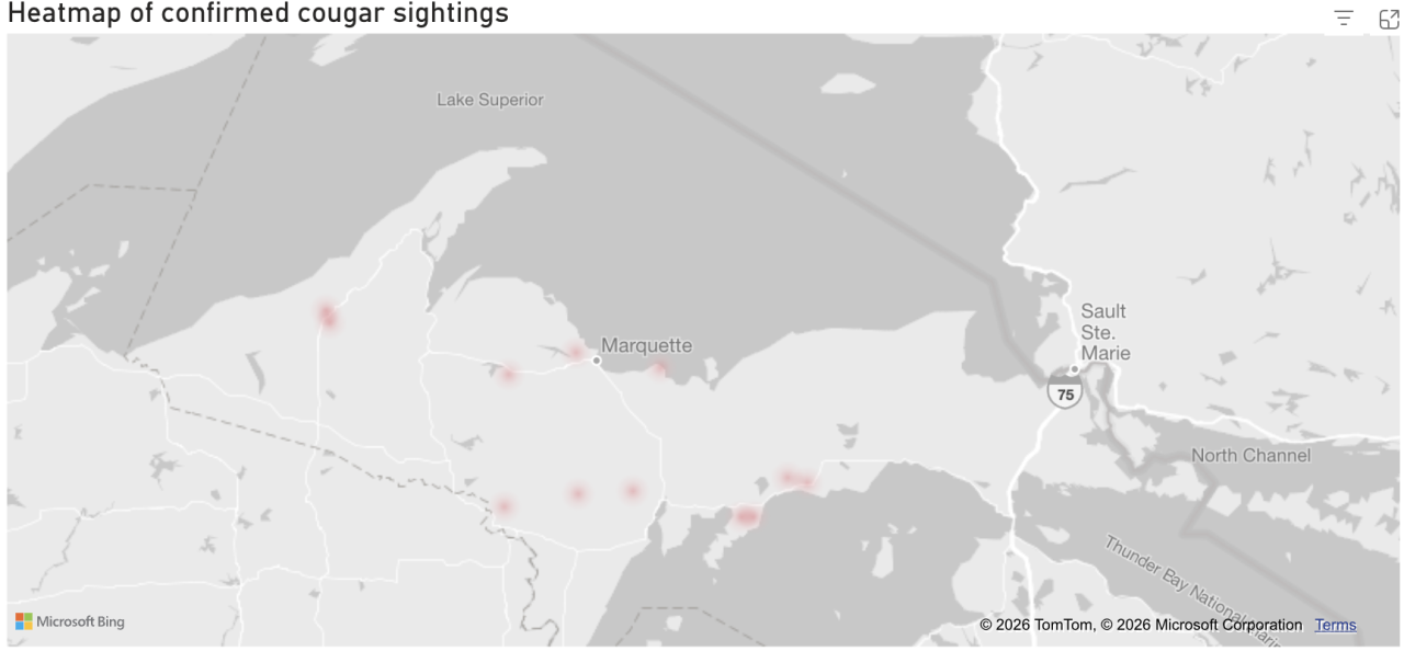 Heatmap of confirmed cougar sightings as of 6-25.png