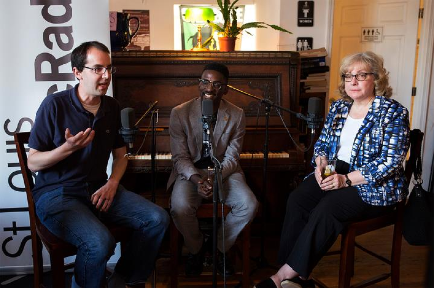 Jason Rosenbaum interviews Missouri State Rep. Bruce Franks Jr. with Jo Mannies on the Politically Speaking podcast, 2017.