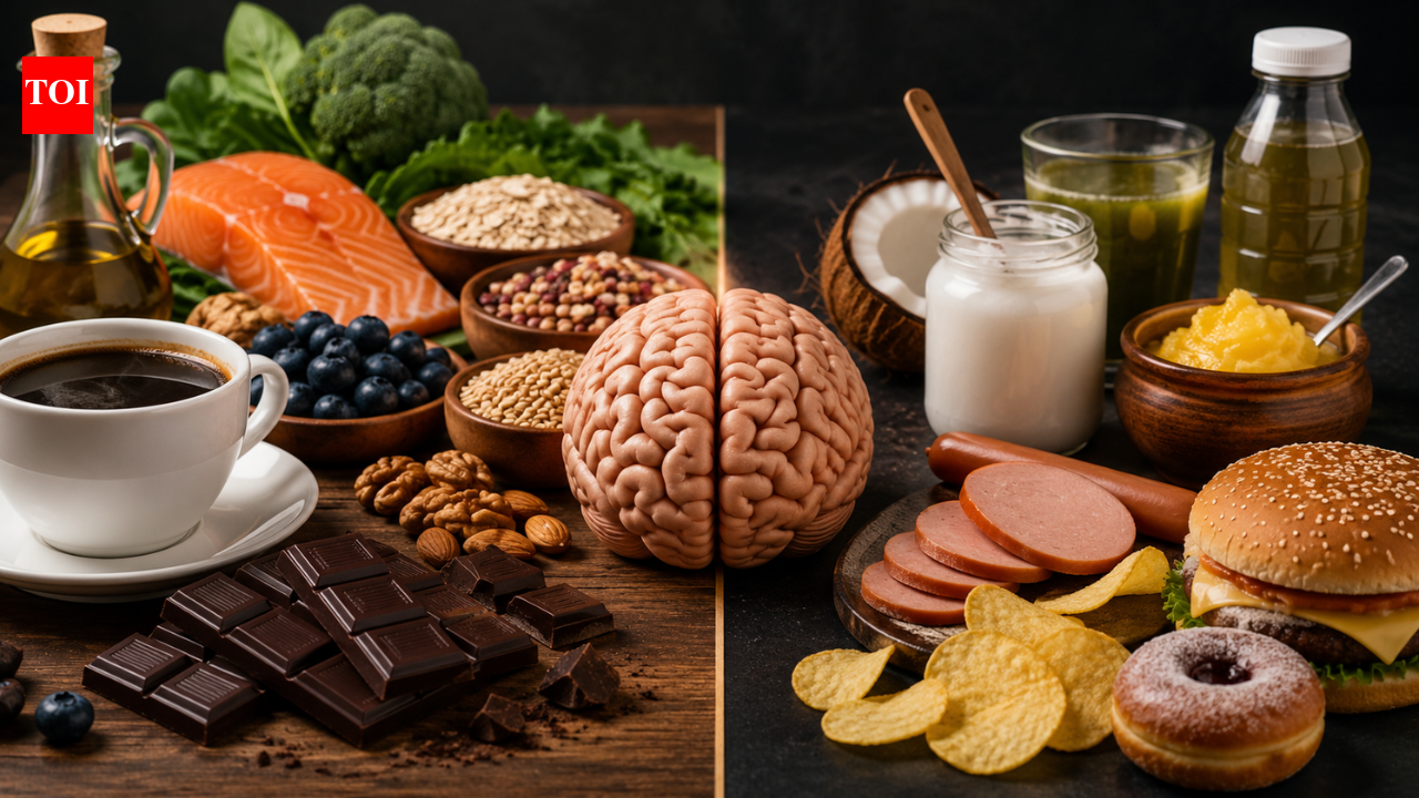 Brain-Boosting Foods: Brain-boosting foods: Hyderabad neurologist explains why coffee and dark chocolate make the list, why coconut oil, ghee as a 'brain tonic' and detox juices don't