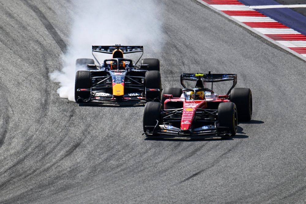 Shades of 2021 as Max Verstappen and Lewis Hamilton served up an entertaining wheel-to-wheel battle, only for Hamilton and Ferrari to fade.