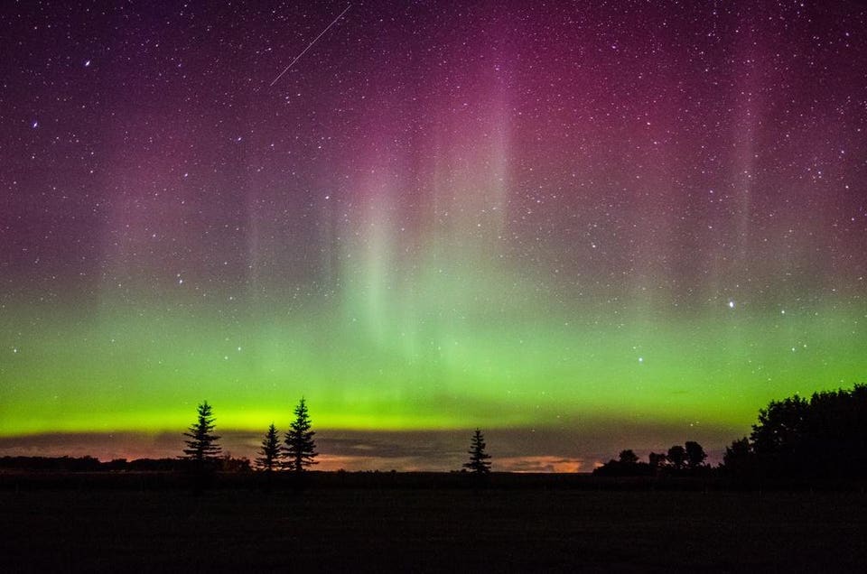 The northern lights may be visible from states along the U.S.-Canadian border overnight on Monday, June 29, into Tuesday, June 30.