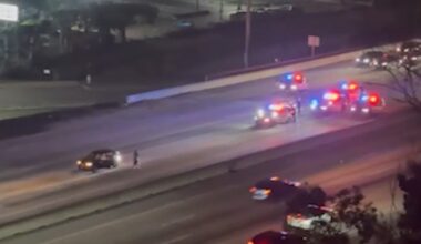Northbound 405 Freeway reopens nearly 8 hours after police shoot and kill robbery suspect in Playa Vista