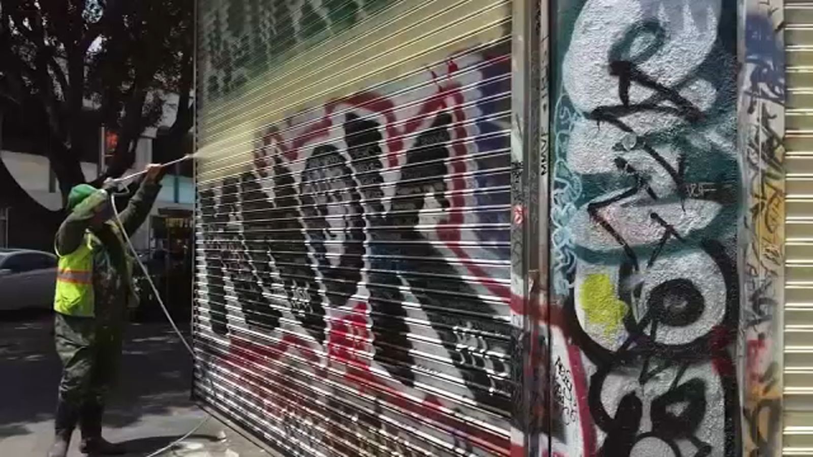 Downtown Los Angeles residents and businesses say surge in graffiti is hurting city's image