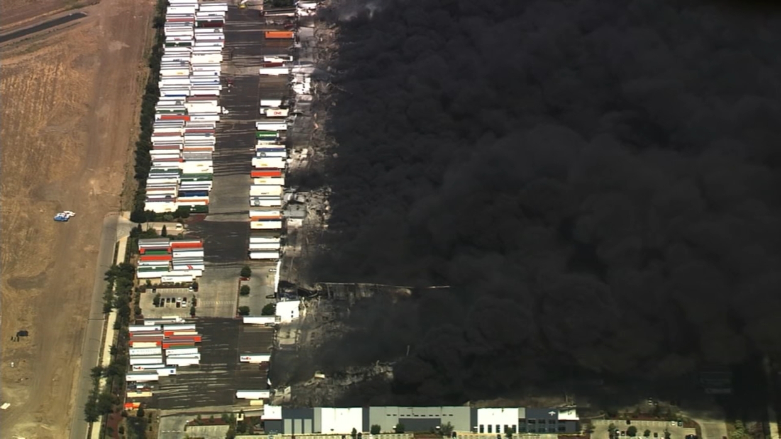 Tracy warehouse fire: Massive fire breaks out at Medline Inc. building on Hansen Road in California