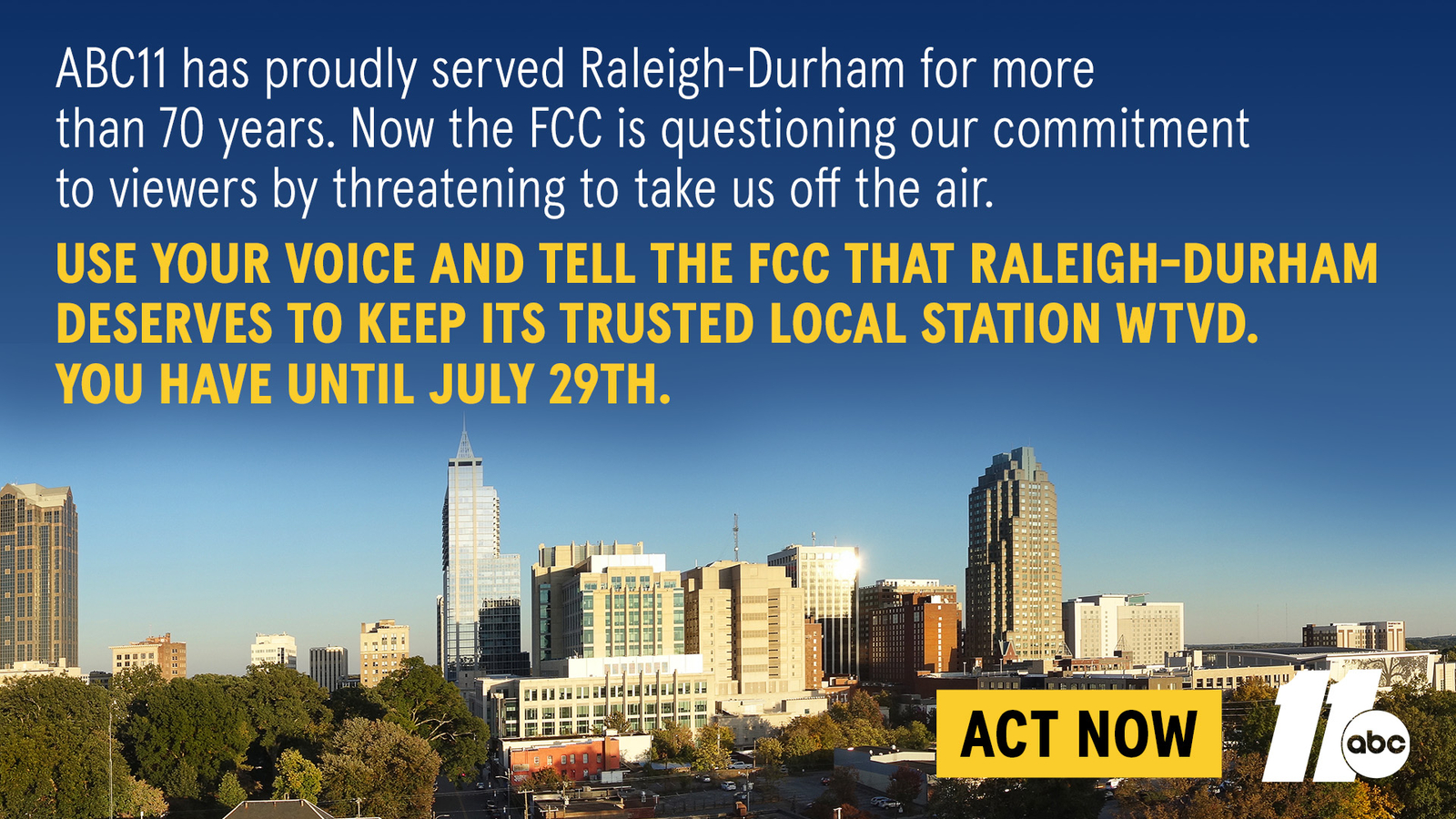Tell the FCC to Keep WTVD on the Air!