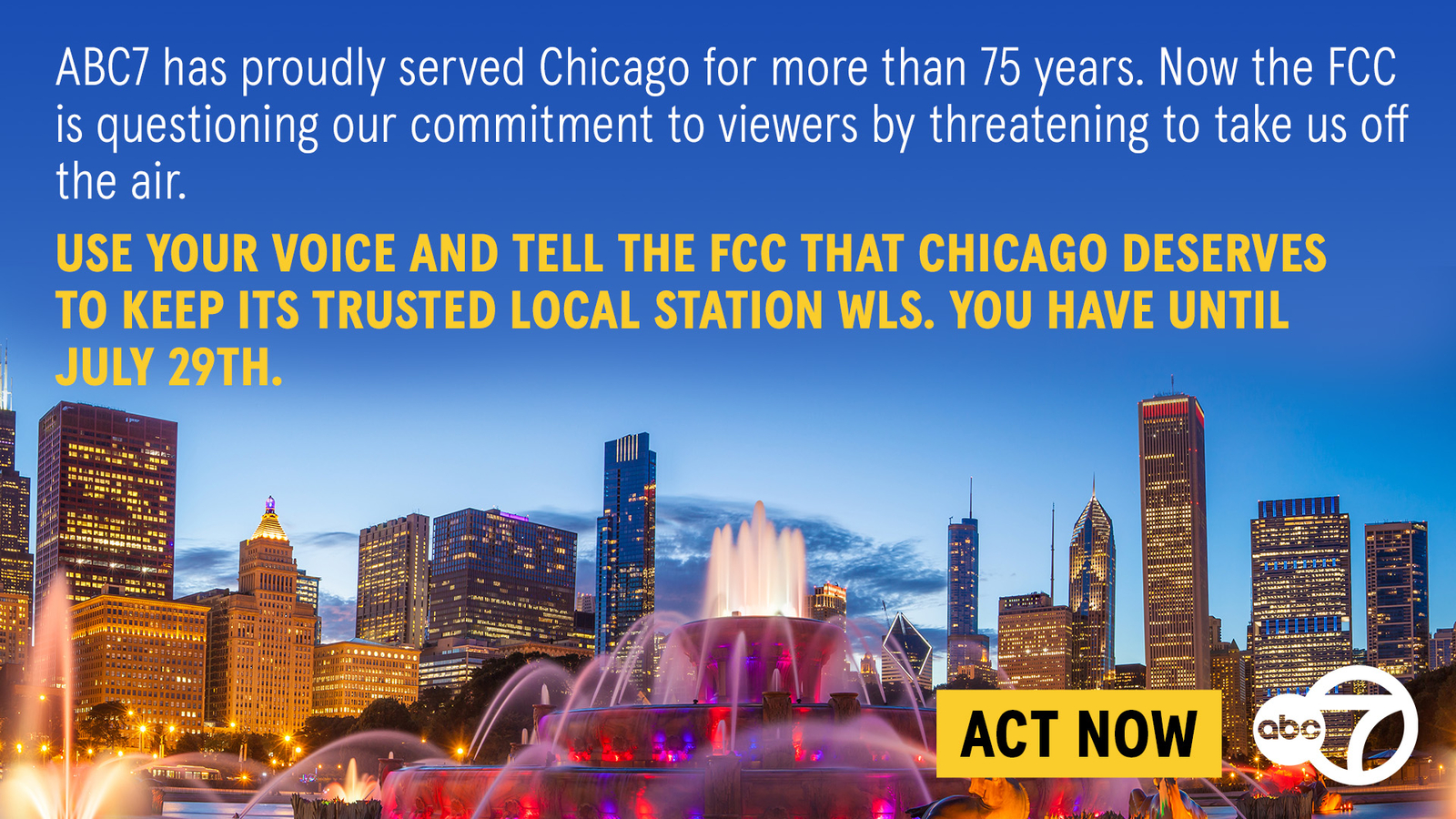 Tell the FCC to Keep WLS-TV on the Air!
