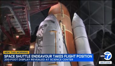 Space Shuttle Endeavour: California Science Center unveils vertical shuttle display